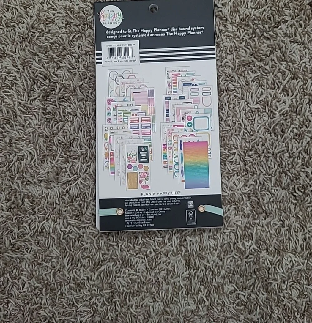 The Happy Planner Big Grand HappyPlane Sticker Pack - Pastel Multi-Color